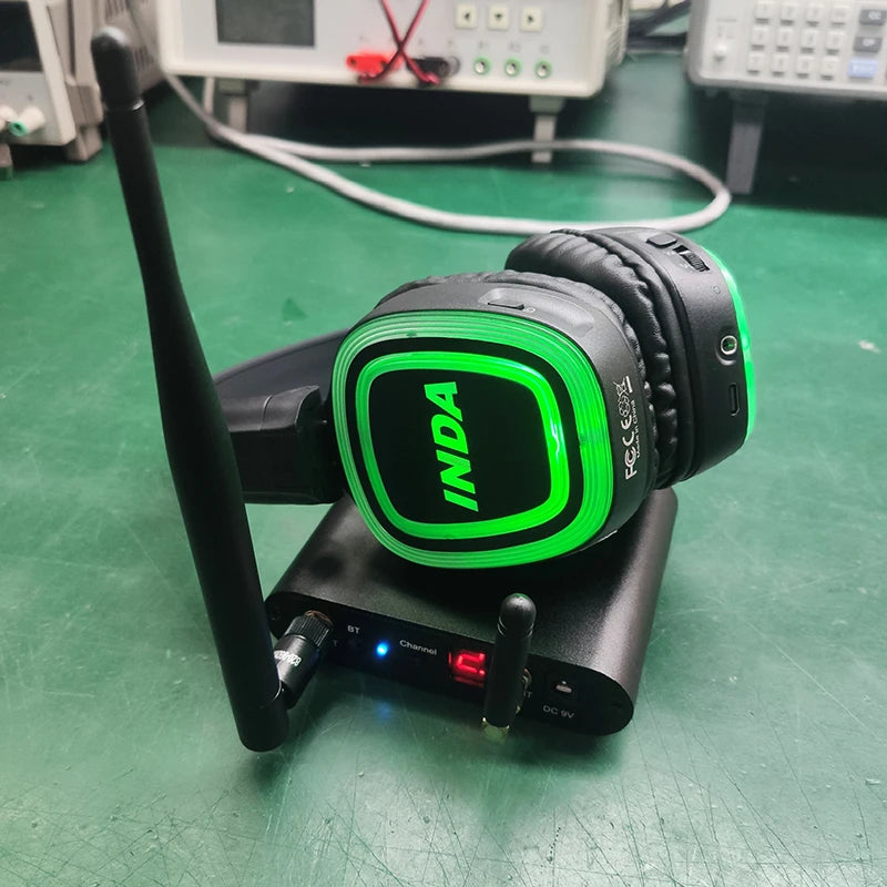 PulseWave 3CH – Auriculares Silent Disco LED Inalámbricos DJ