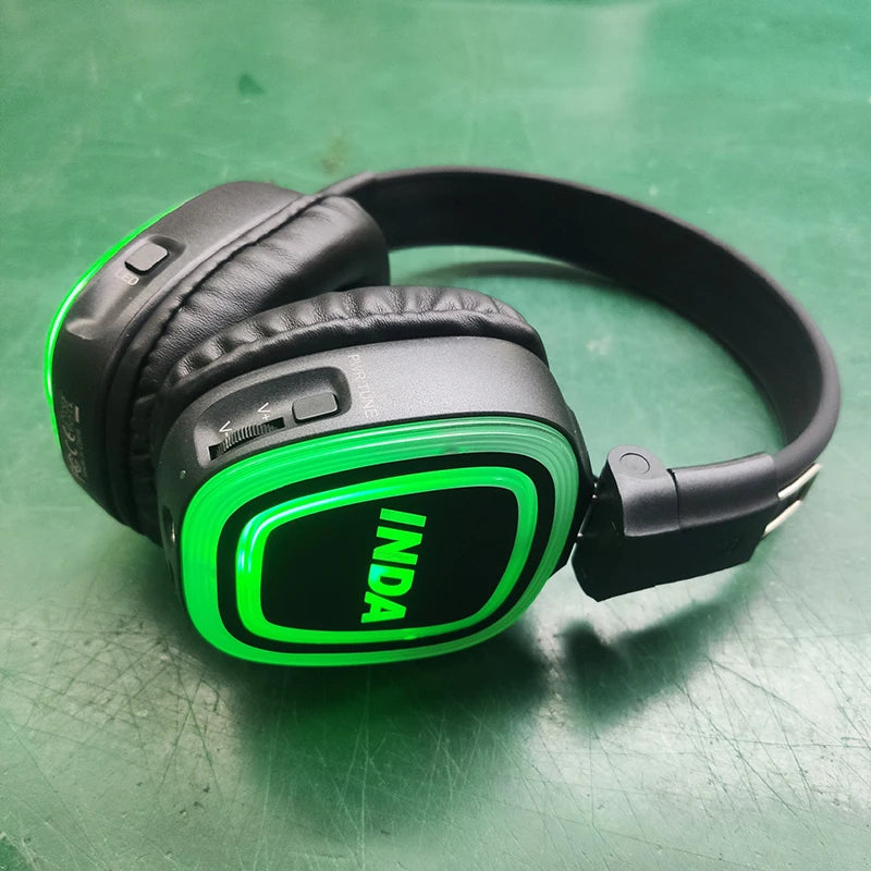 PulseWave 3CH – Auriculares Silent Disco LED Inalámbricos DJ
