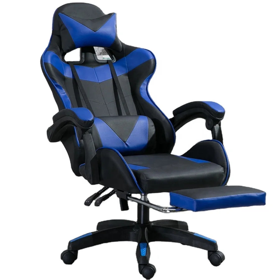 Silla Gamer Azul con Función de Masaje