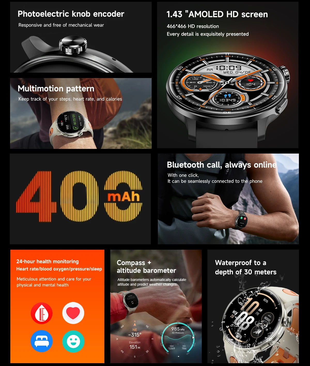 S666 Smartwatch Premium para Outdoor y Deportes Extremos