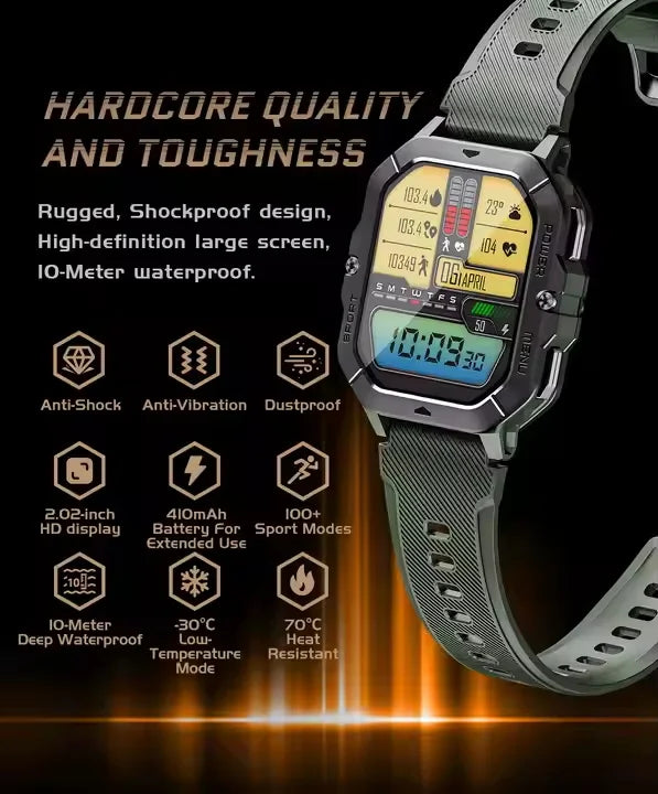Reloj Inteligente C28 Ultra 2 con Monitor de Salud y Deportes