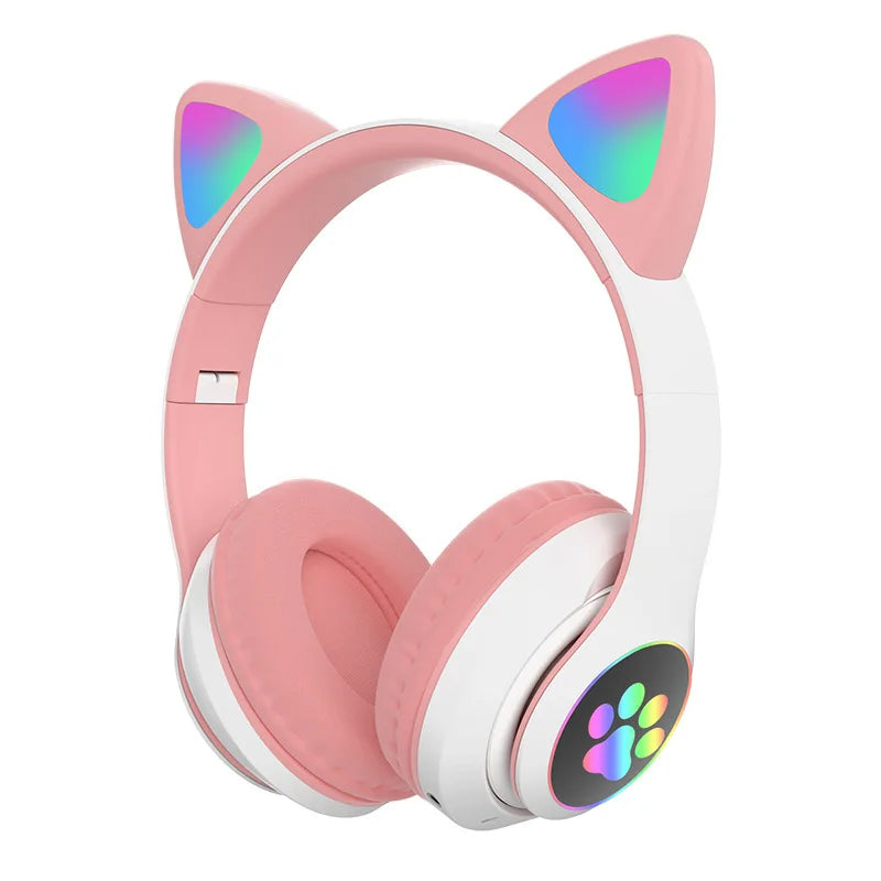 PurrBeat P47M – Auriculares Gamer Cat Ears RGB Plegables con Sonido Estéreo y Chip JL para PC y Móvil