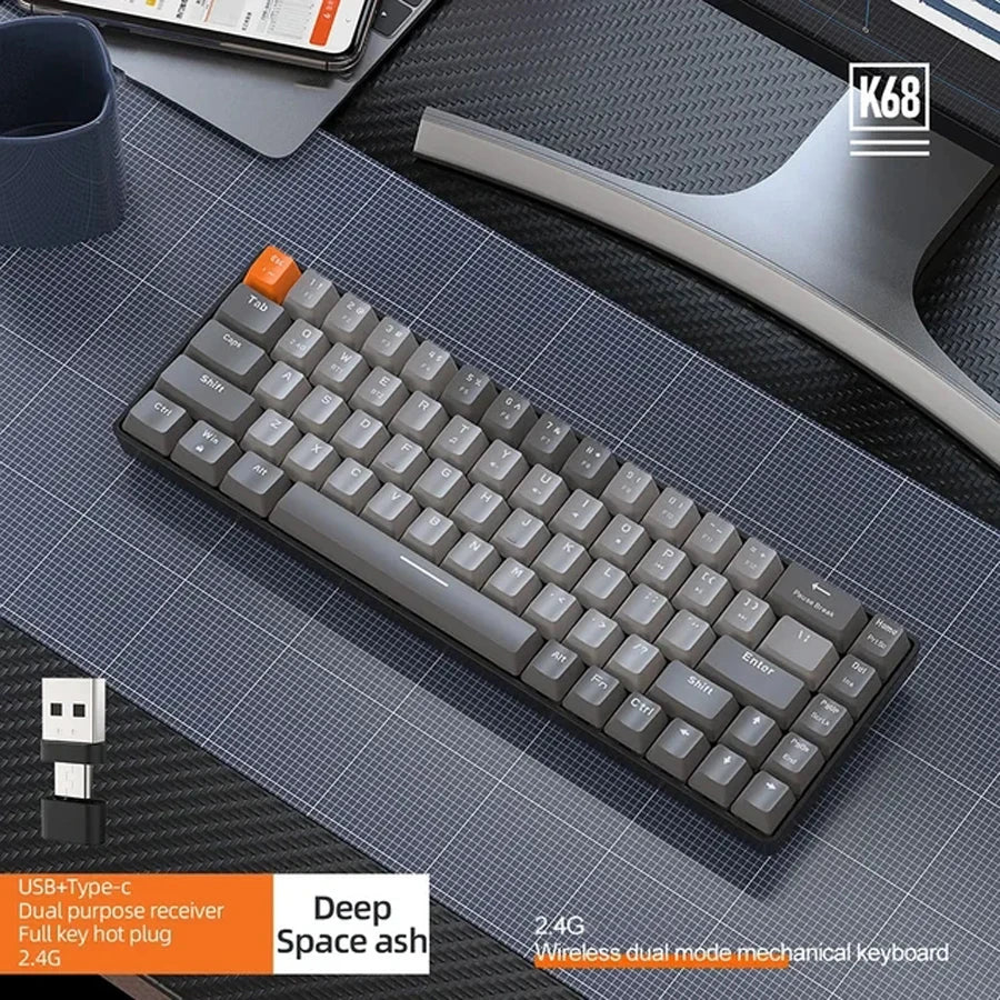 NovaSync K87 – Teclado Mecánico Gamer Wireless RGB con Bluetooth y Hotswap