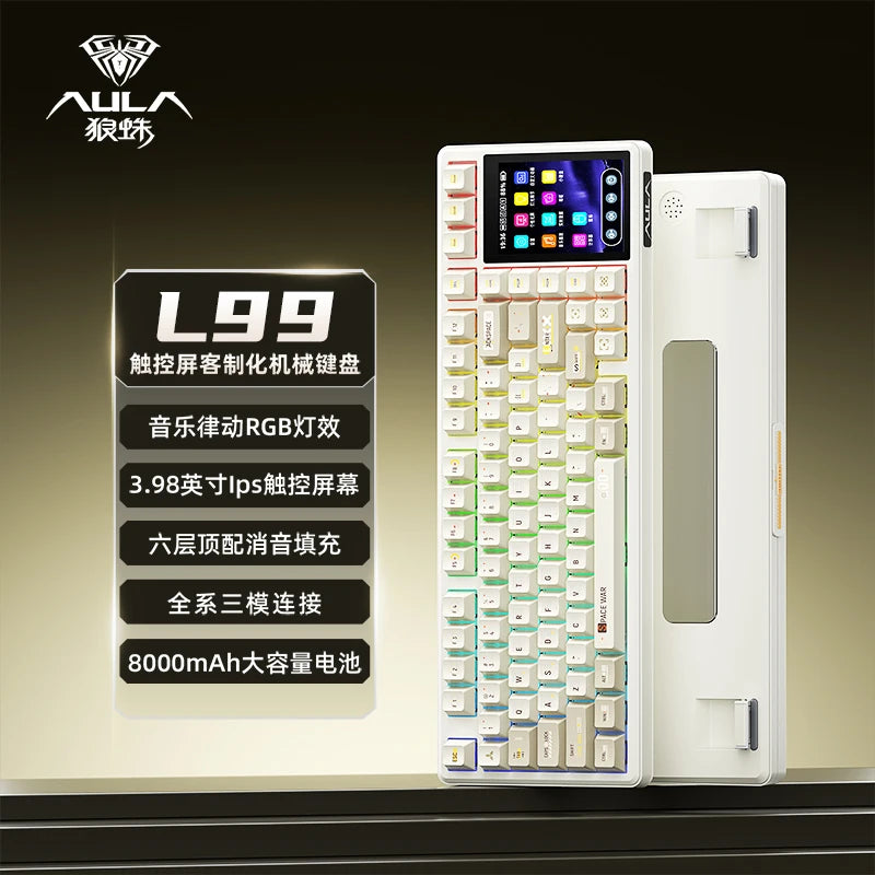 AetherScreen X99 – Teclado Mecánico Gamer Inalámbrico con Pantalla IPS y RGB