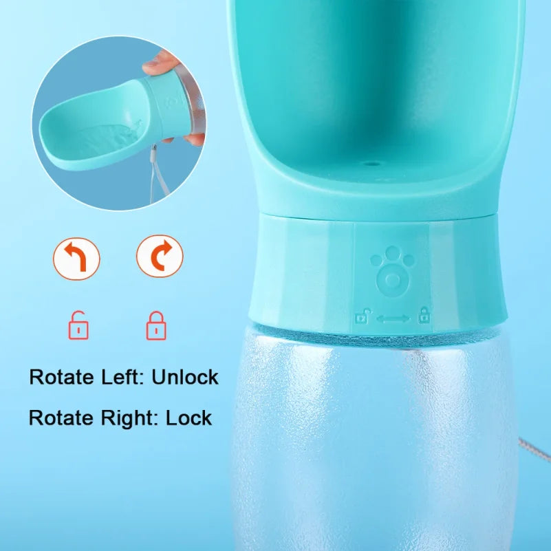 Botella portátil de agua para perros