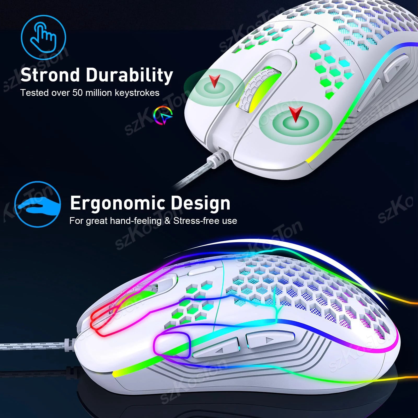 Mouse Gamer Wired con Diseño Cómodo y Alta Precisión