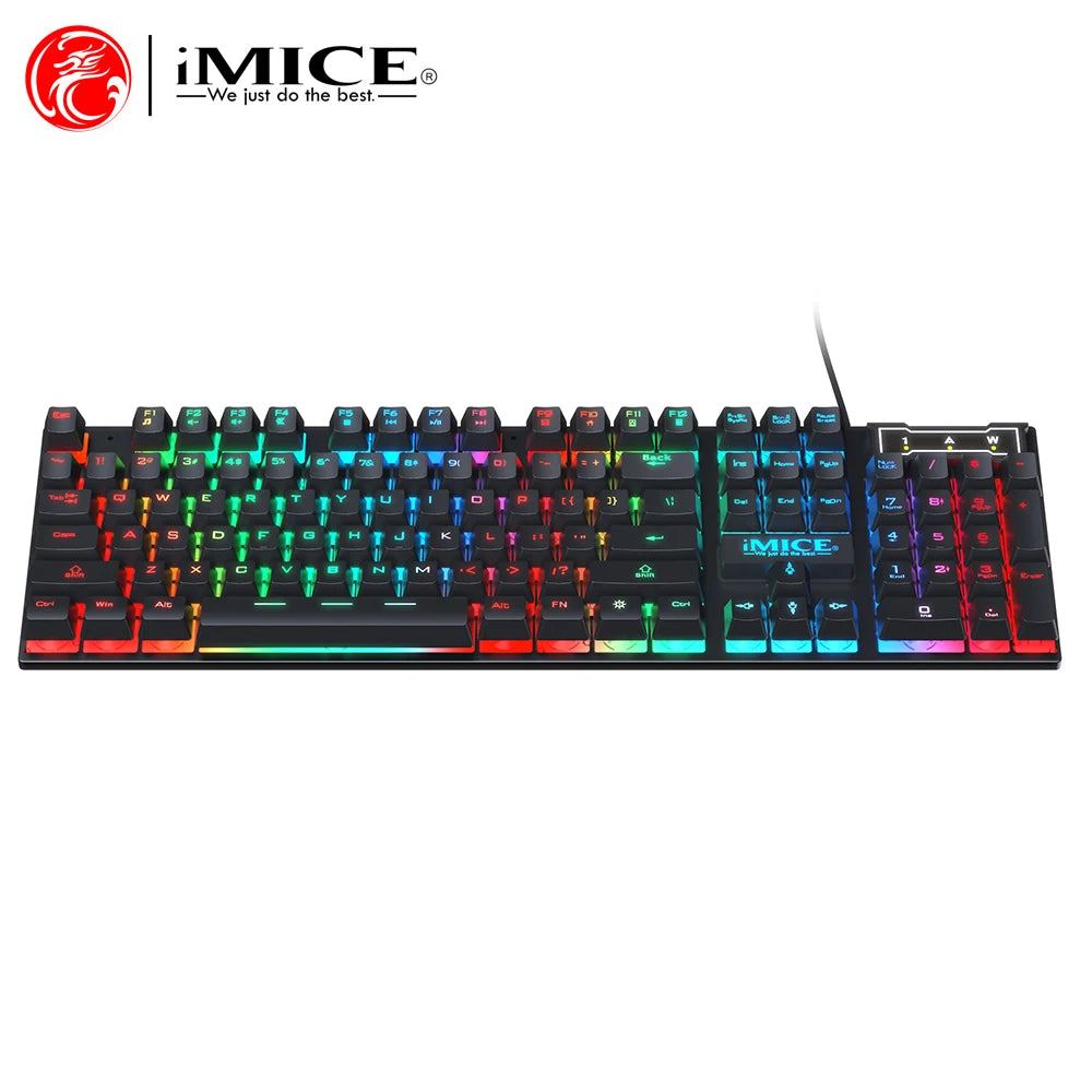 TitanGlow RGB – Combo Gamer de Teclado y Mouse con Iluminación LED para PC y Laptop