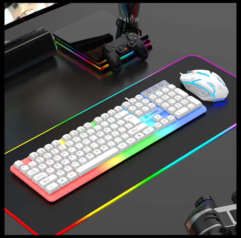TitanX GTX350 – Combo Gamer Teclado y Mouse RGB con Iluminación LED para PC y Laptop