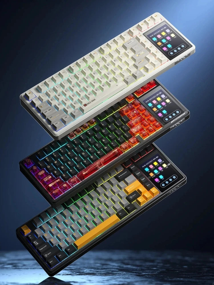 AetherScreen X99 – Teclado Mecánico Gamer Inalámbrico con Pantalla IPS y RGB