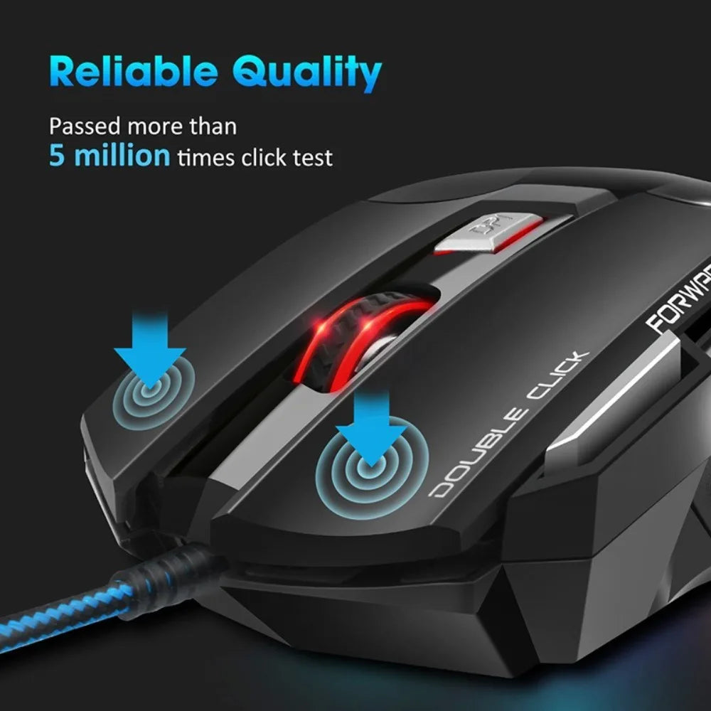 Ratón Gamer RGB con Diseño Ergonómico y 7 Botones