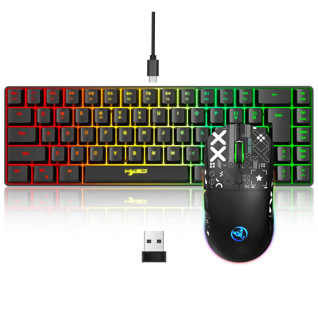 NovaWhite 60 – Combo Gamer RGB Teclado + Mouse