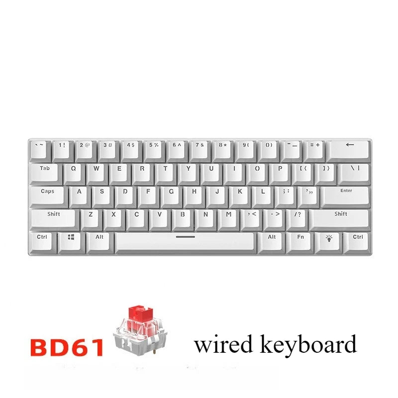 Nova60 White – Teclado Mecánico 60% Gaming Blanco RGB para PC, Laptop y Oficina