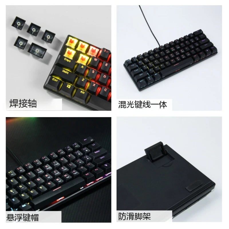 Nova60 White – Teclado Mecánico 60% Gaming Blanco RGB para PC, Laptop y Oficina