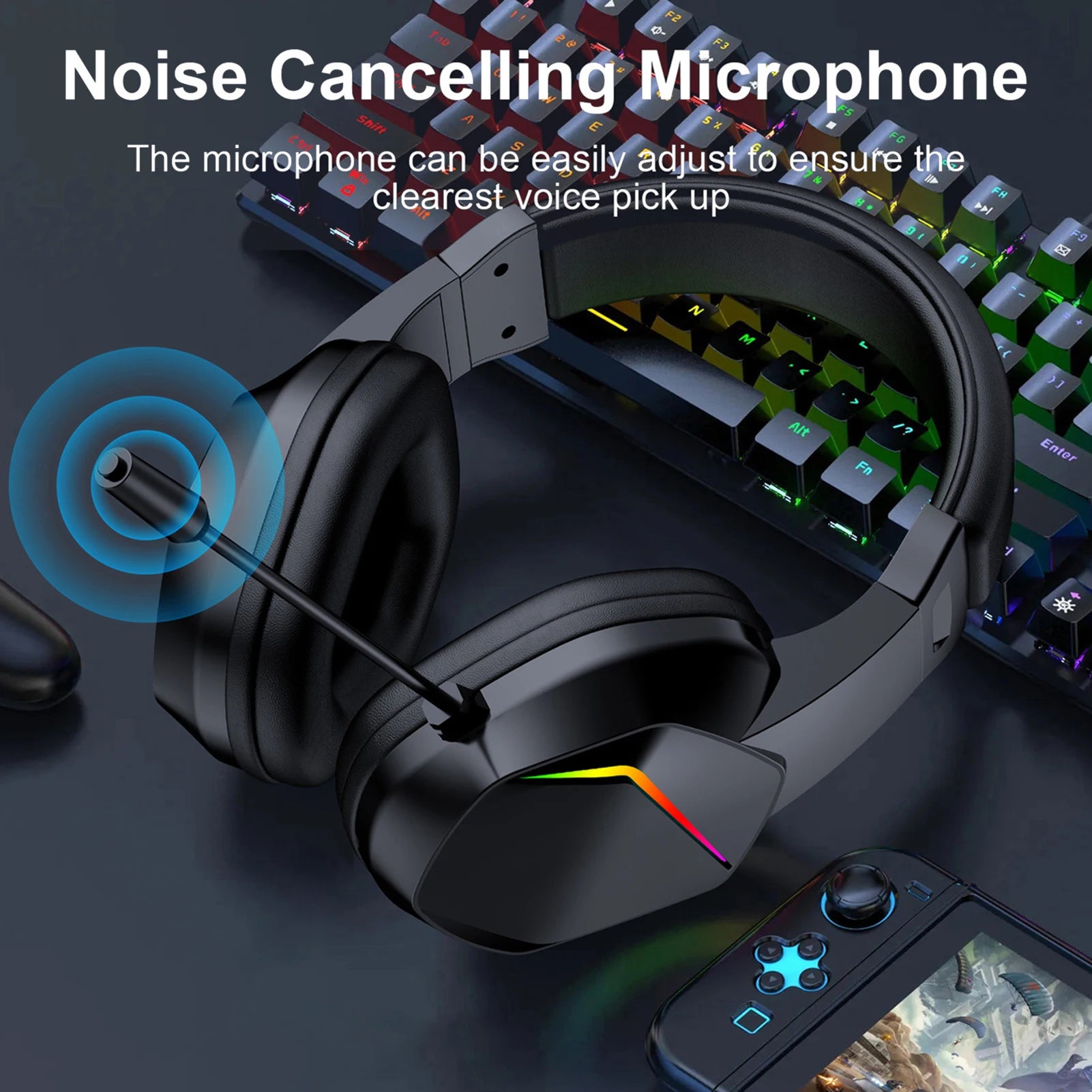 Auriculares Gaming Inalámbricos con Luces LED y Baja Latencia