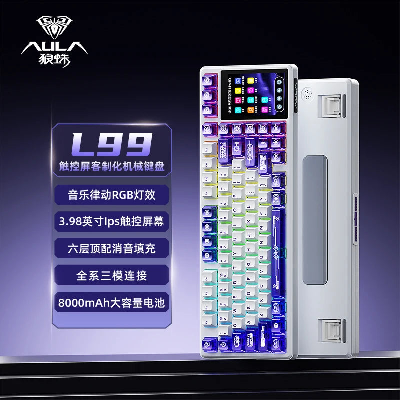 AetherScreen X99 – Teclado Mecánico Gamer Inalámbrico con Pantalla IPS y RGB