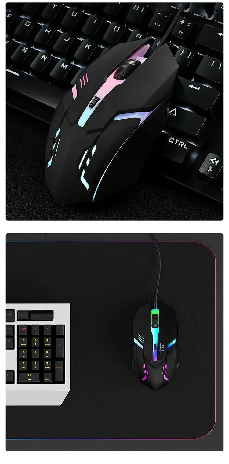 Ratón Gaming USB con 4 Botones y Retroiluminación LED