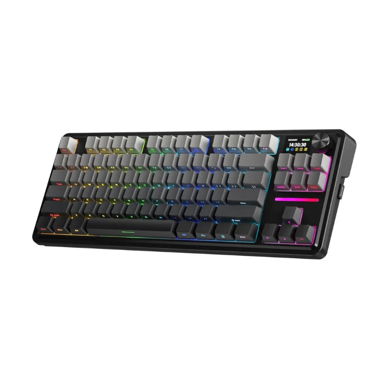 AetherScreen GB80 – Teclado Mecánico RGB con Pantalla TFT y Knob
