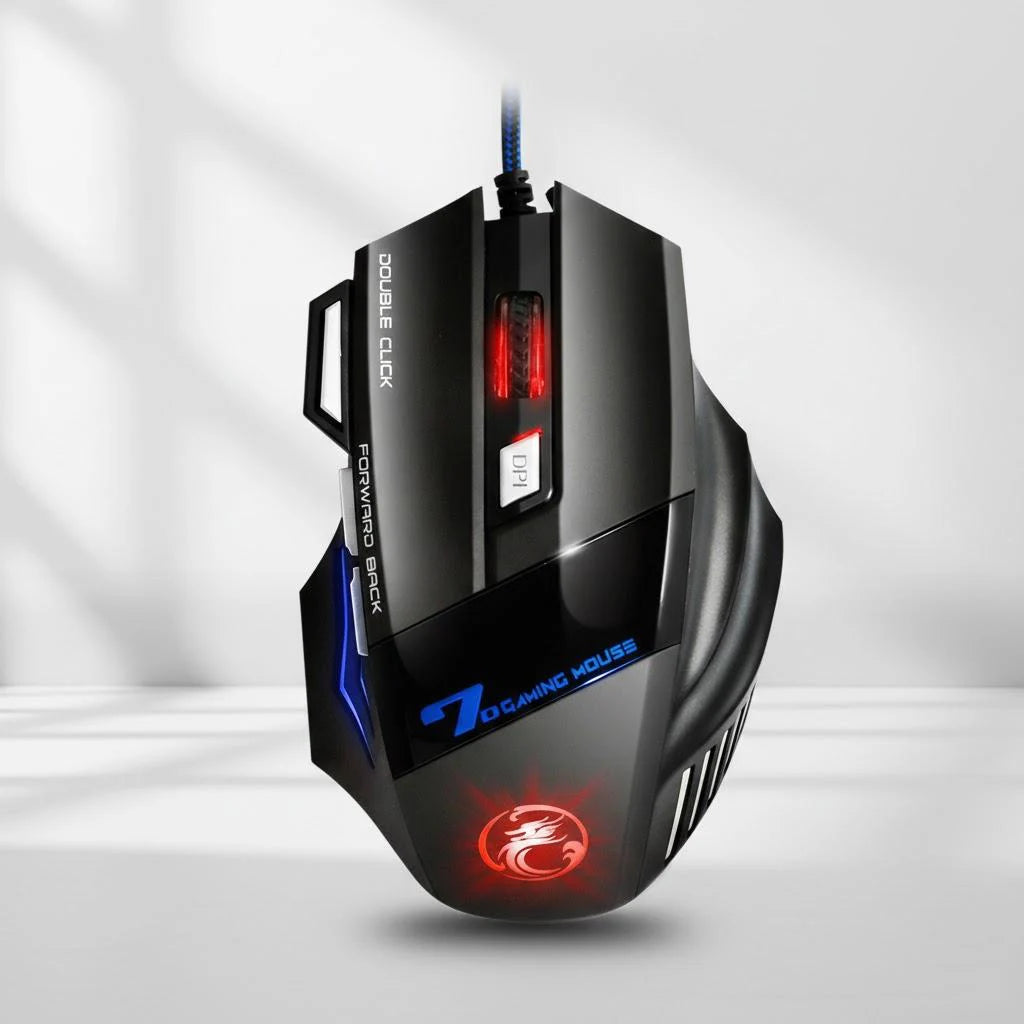 Ratón Gamer RGB con Diseño Ergonómico y 7 Botones