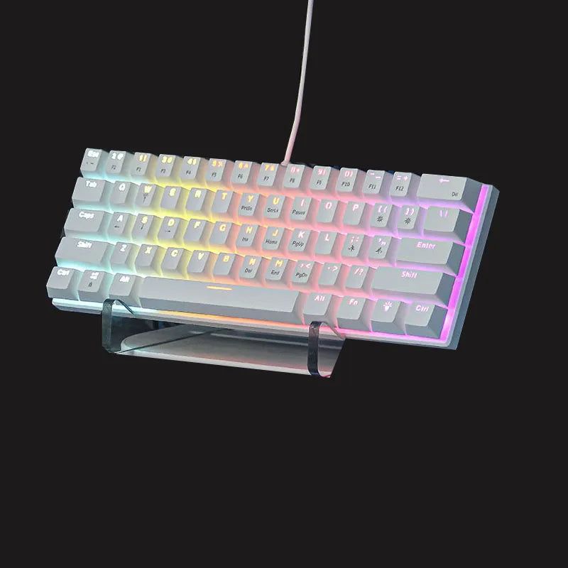 Nova60 White – Teclado Mecánico 60% Gaming Blanco RGB para PC, Laptop y Oficina