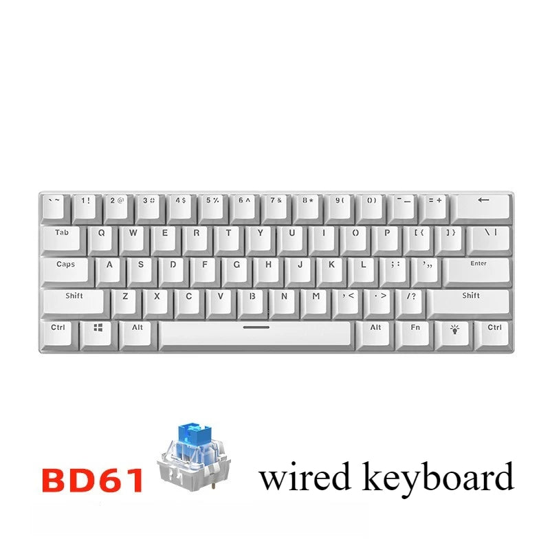 Nova60 White – Teclado Mecánico 60% Gaming Blanco RGB para PC, Laptop y Oficina