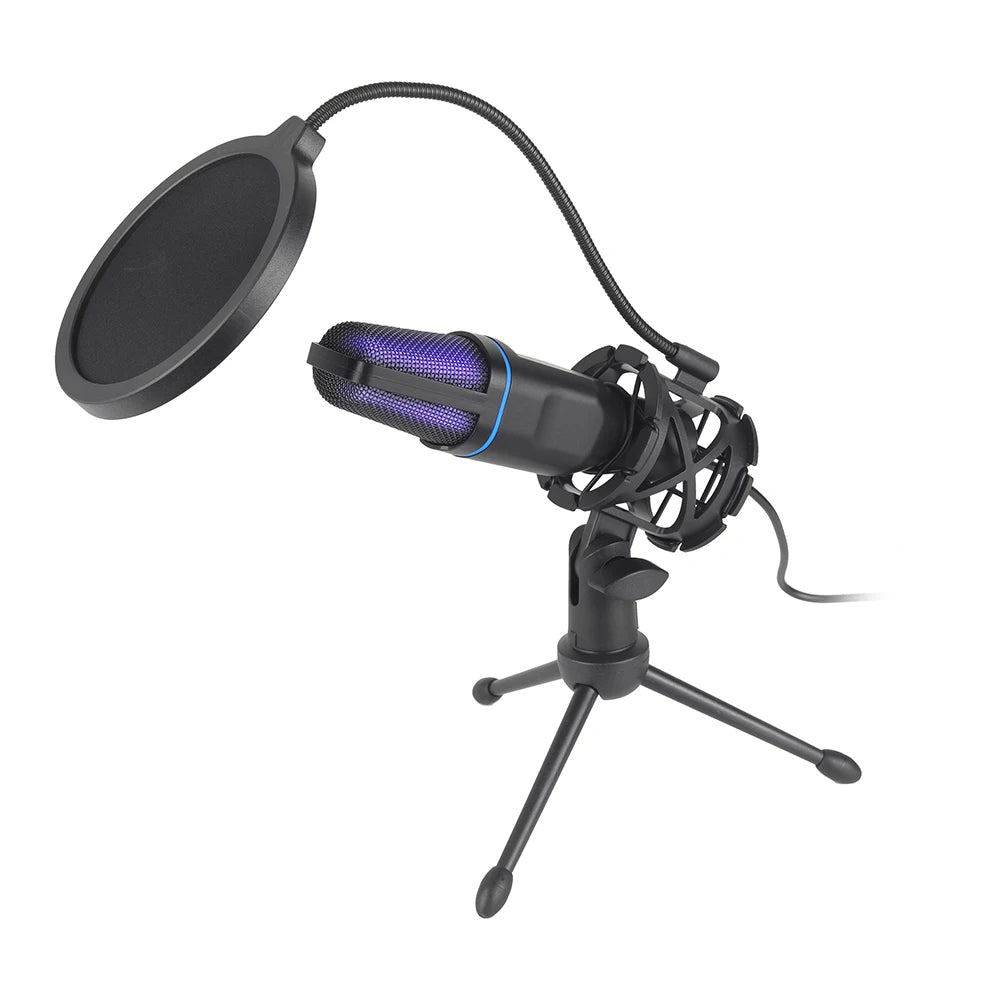 StreamGlow RGB – Micrófono Condensador USB