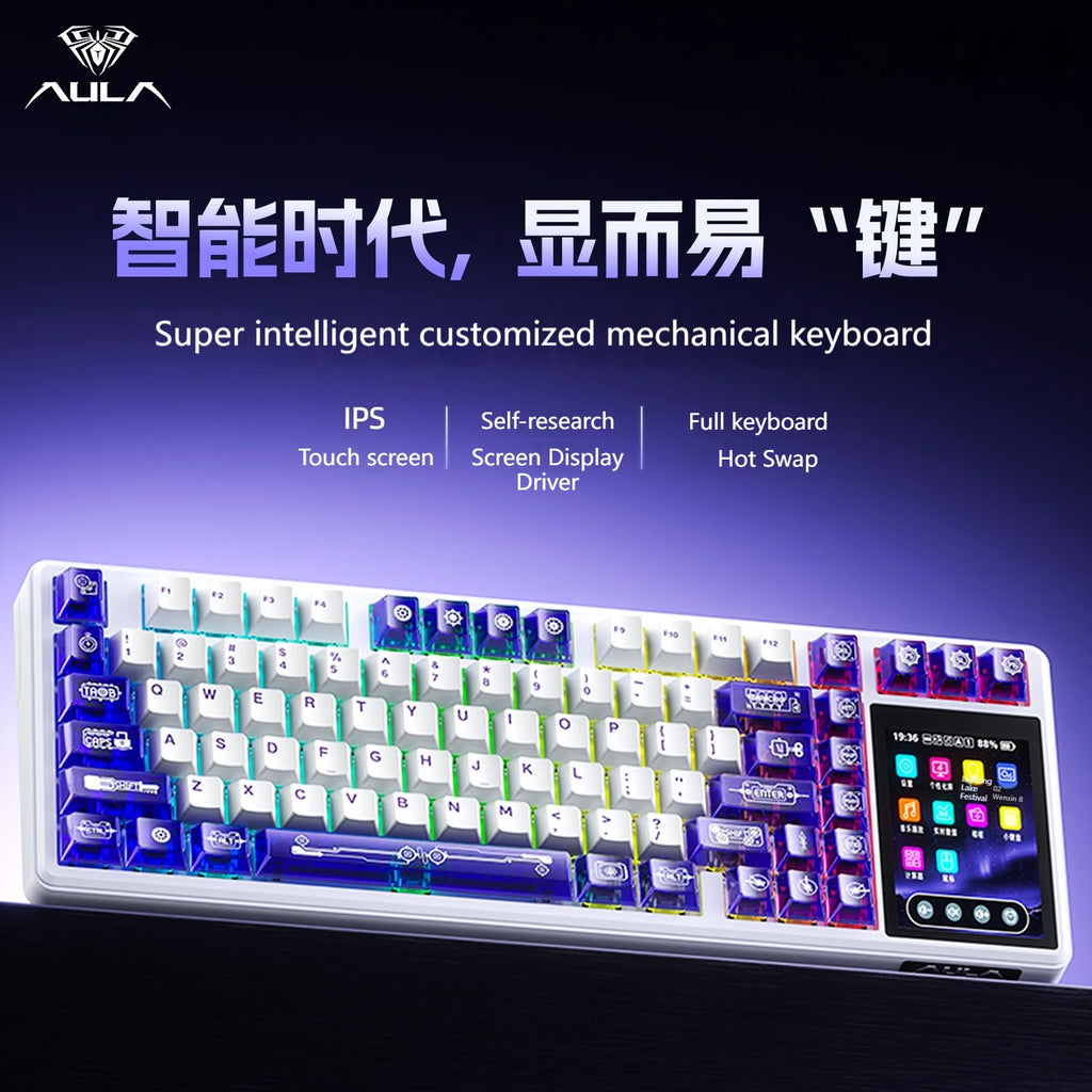 AetherScreen X99 – Teclado Mecánico Gamer Inalámbrico con Pantalla IPS y RGB