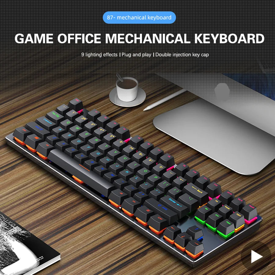 NovaStrike RGB – Mini Teclado Gamer Mecánico con Iluminación RGB para PC