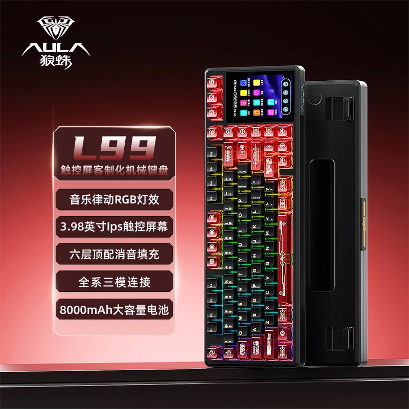 AetherScreen X99 – Teclado Mecánico Gamer Inalámbrico con Pantalla IPS y RGB