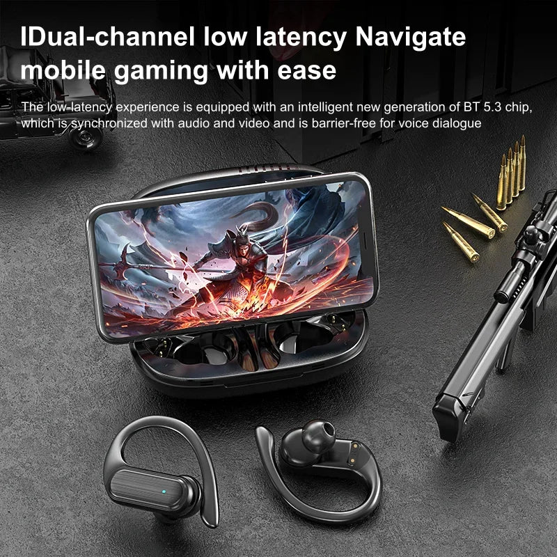 AeroBass A520 – Auriculares Bluetooth Deportivos con Gancho y Micrófono
