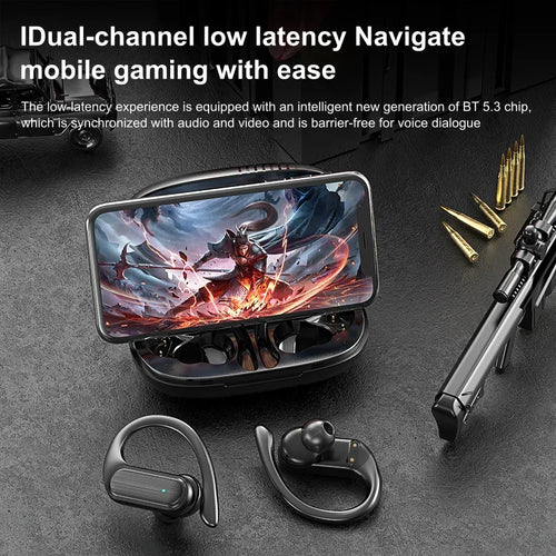 AeroBass A520 – Auriculares Bluetooth Deportivos con Gancho y Micrófono