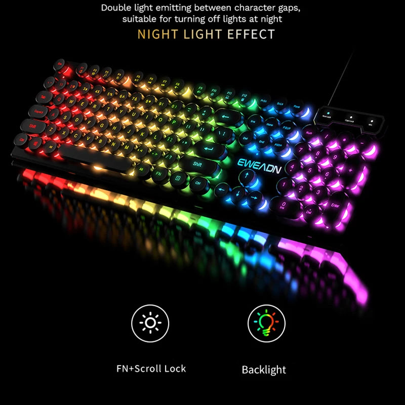 NeoPunk RGB – Teclado Gamer Vintage Punk RGB Esports