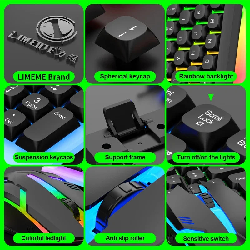 NeoGTX 350 – Combo Gamer Teclado + Mouse RGB LED