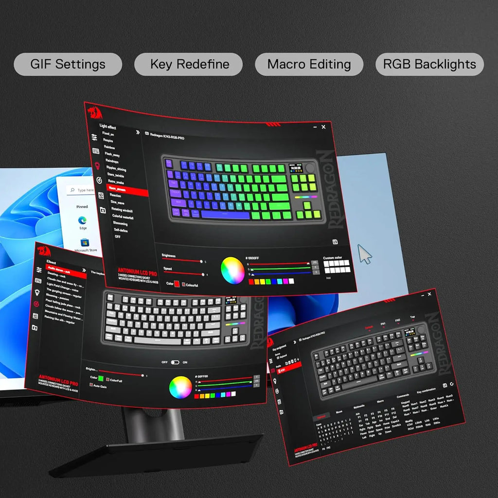 AetherScreen GB80 – Teclado Mecánico RGB con Pantalla TFT y Knob