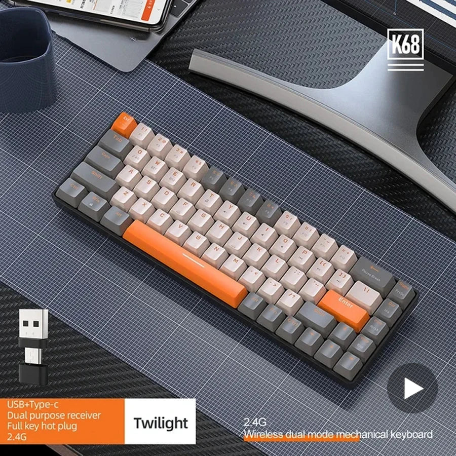 NovaSync K87 – Teclado Mecánico Gamer Wireless RGB con Bluetooth y Hotswap