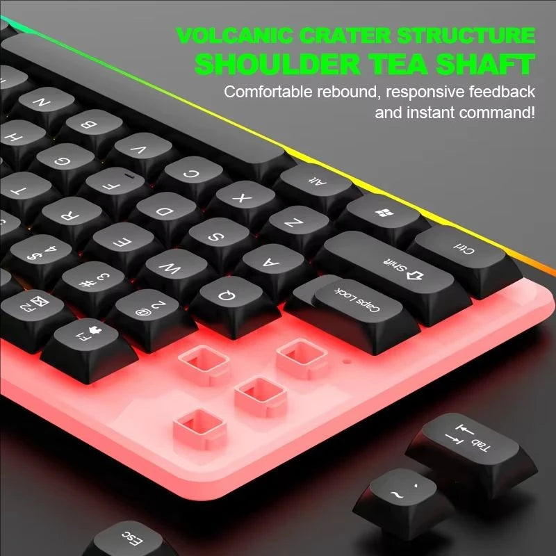 TitanX GTX350 – Combo Gamer Teclado y Mouse RGB con Iluminación LED para PC y Laptop