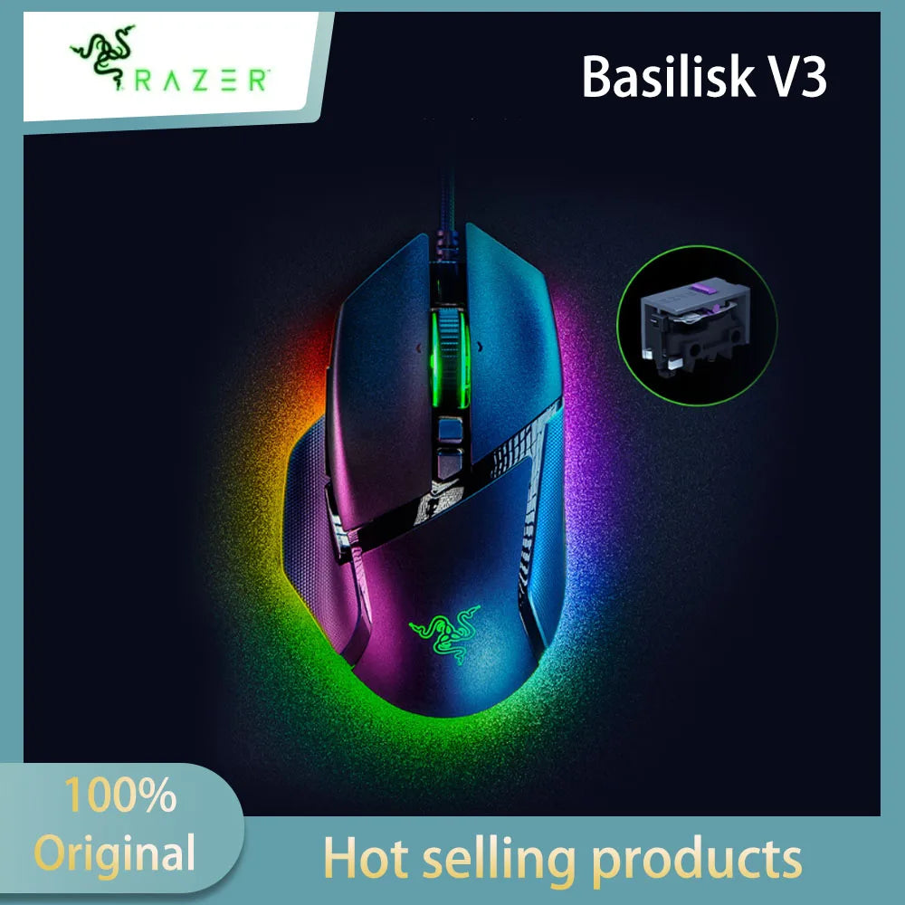 Razer Basilisk V3 Mouse Gaming RGB 26K DPI Programable