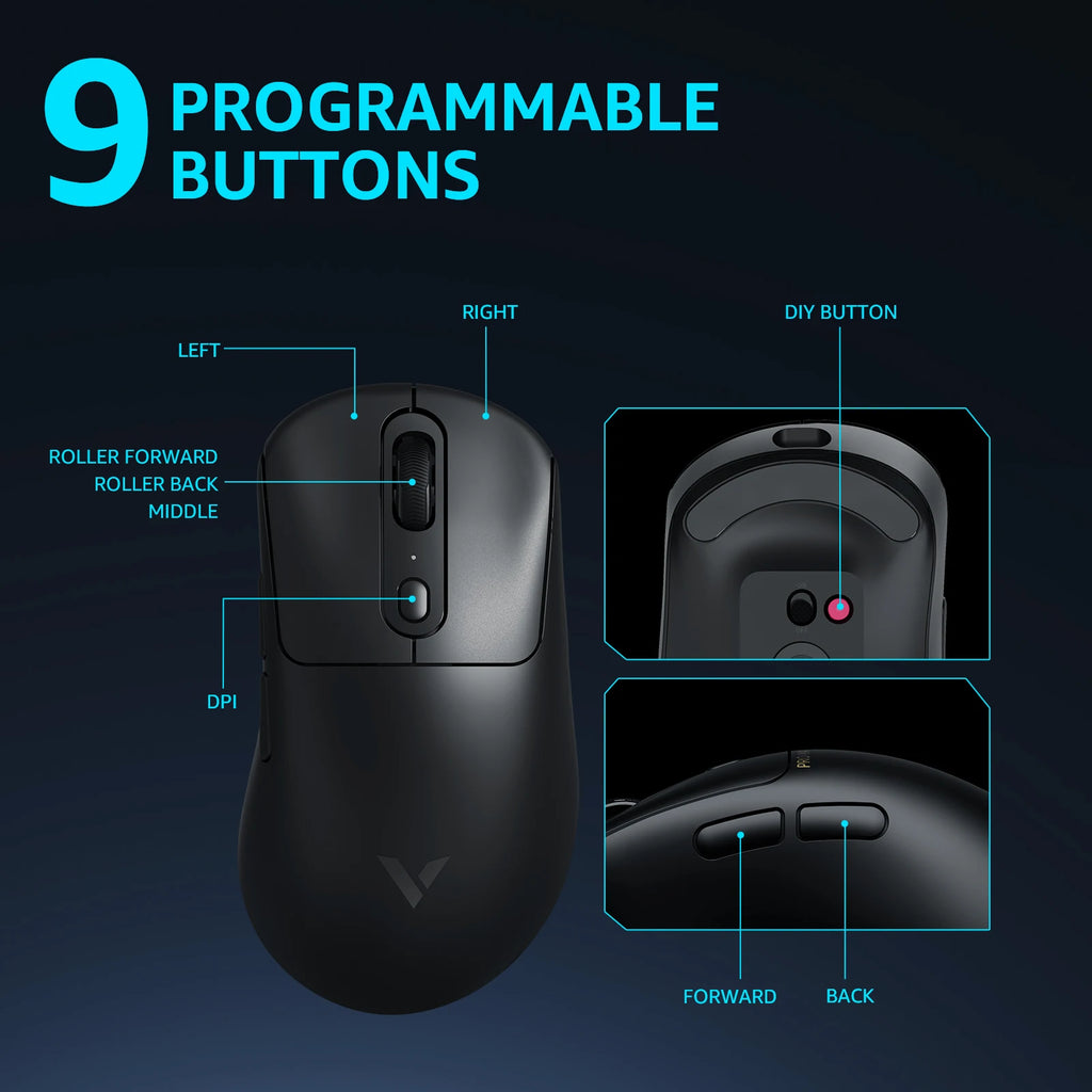 Mouse Gaming Profesional Rapoo VT3Pro 59g Ultra Ligero