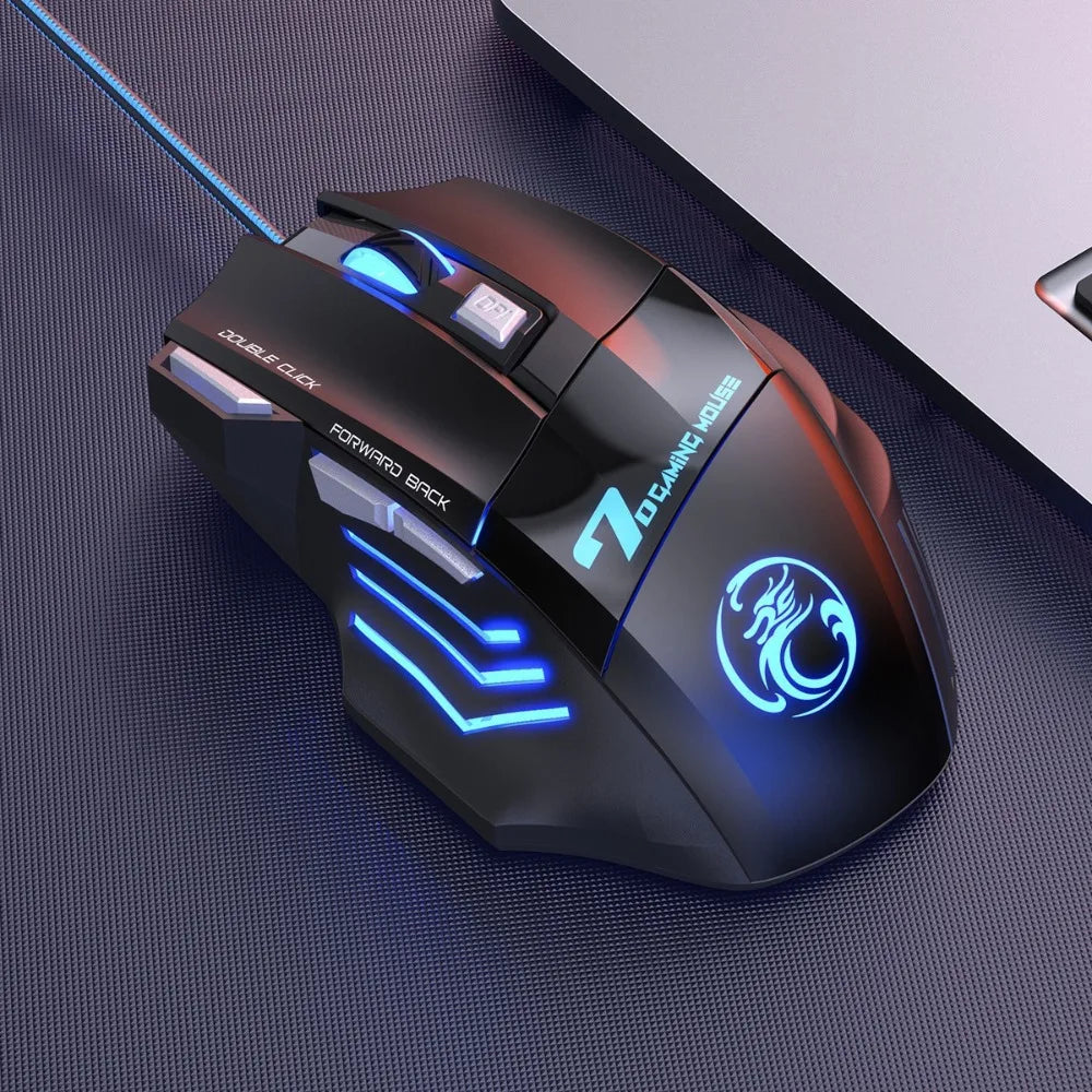 Ratón Gamer USB con RGB LED y Diseño Ergonómico