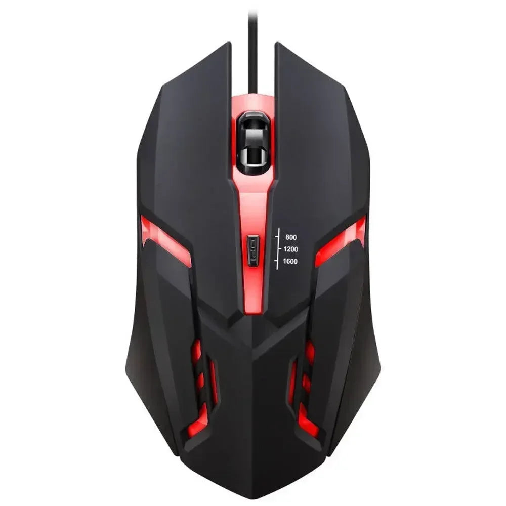 Ratón Gaming USB con 4 Botones y Retroiluminación LED
