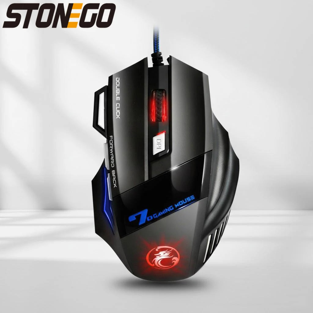 Ratón Gamer RGB con Diseño Ergonómico y 7 Botones