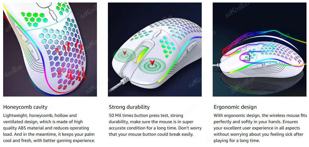 Mouse Gamer Wired con Diseño Cómodo y Alta Precisión