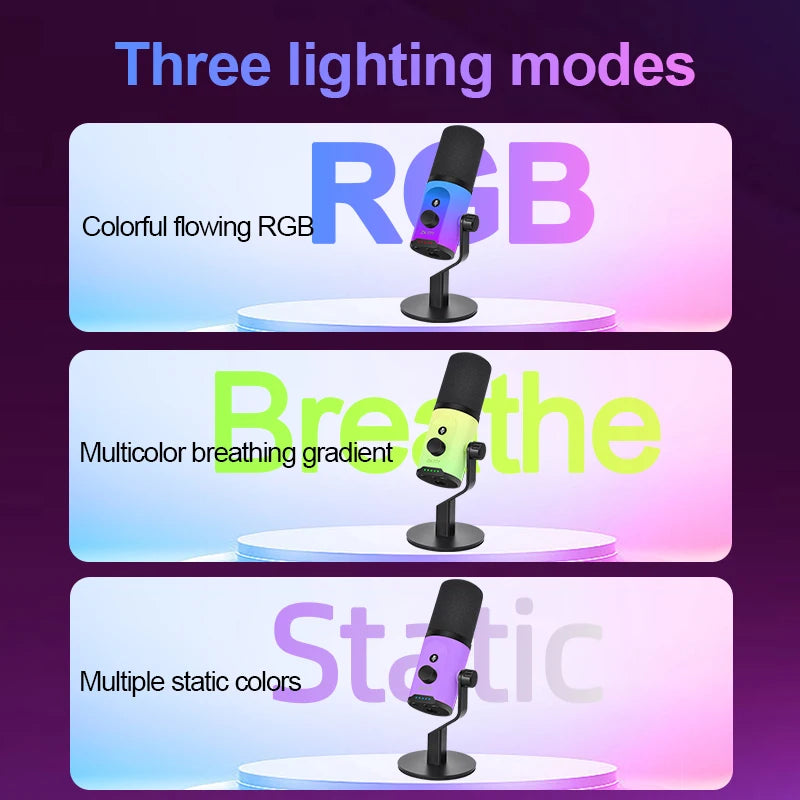 FUHAM TouchMic RGB – Micrófono con Mute Táctil