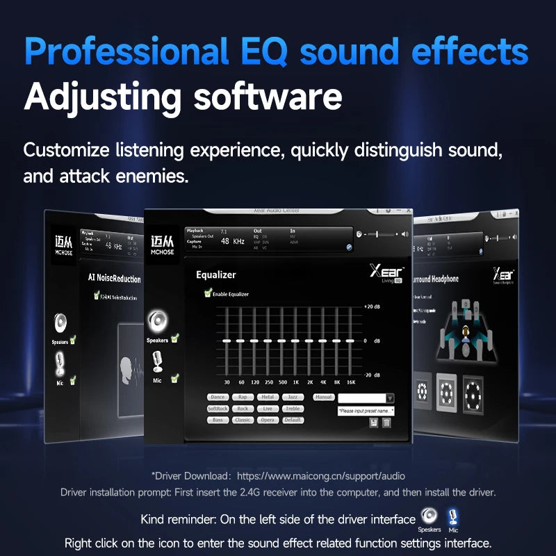 MCHOSE V9 Pro Headphones para PC y Consola