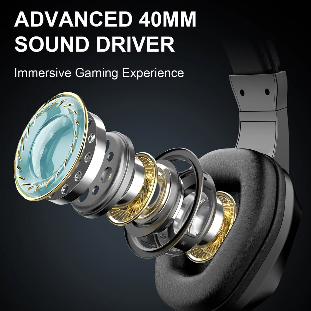 Auriculares Gaming Inalámbricos con Luces LED y Baja Latencia