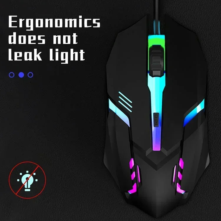 Ratón Gaming USB con 4 Botones y Retroiluminación LED